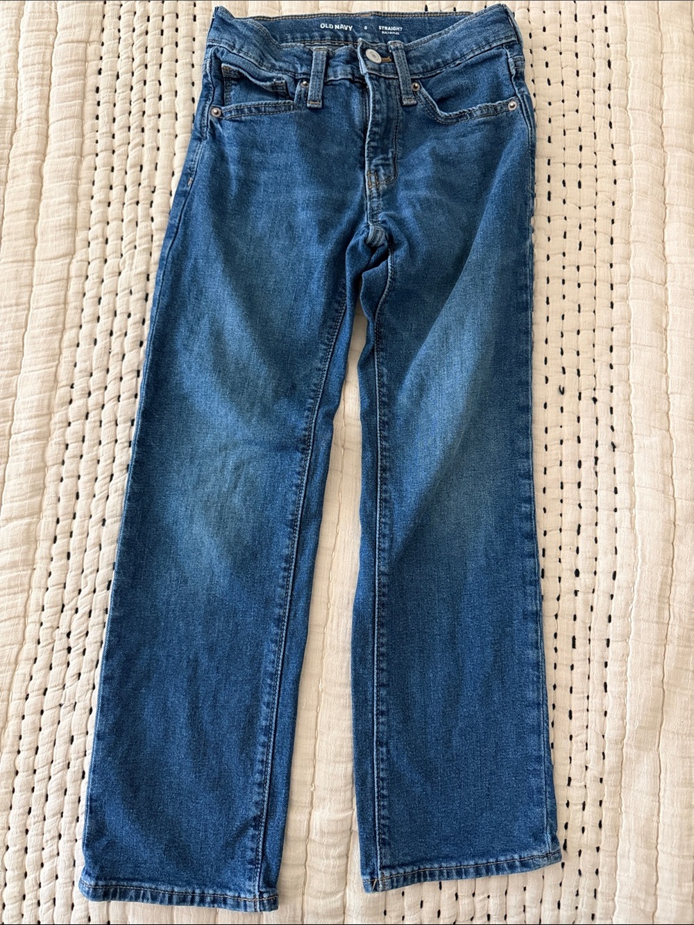 Old Navy Kids 8 Blue Straight-Leg Jeans